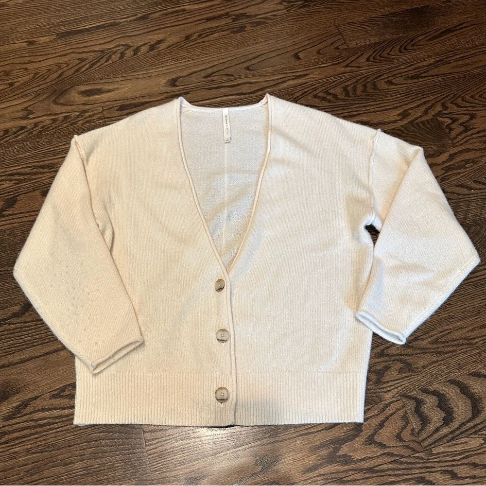 Babaton Cream Button-Up Women's Sweater